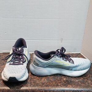 Brooks Gray and Yellow Performance Sneakers